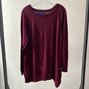 Apt. 9 Women's Burgundy Crew Neck Sweater